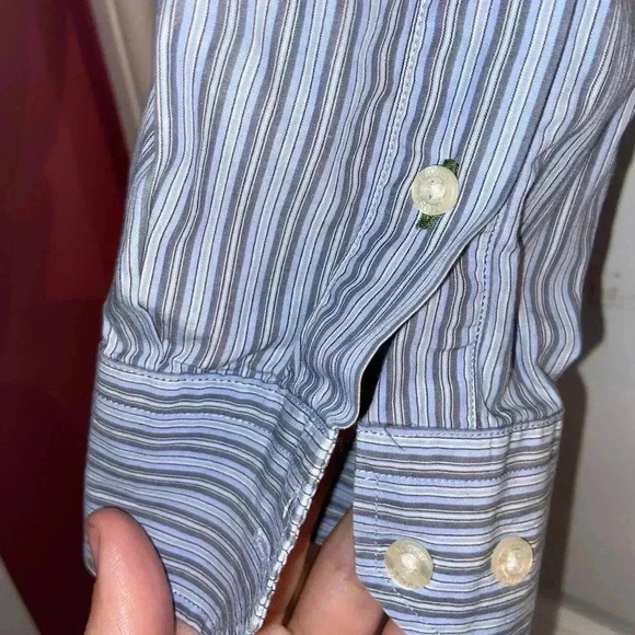 Lacoste Men’s 44 Slim Fit Striped Button Down - Picture 5 of 7